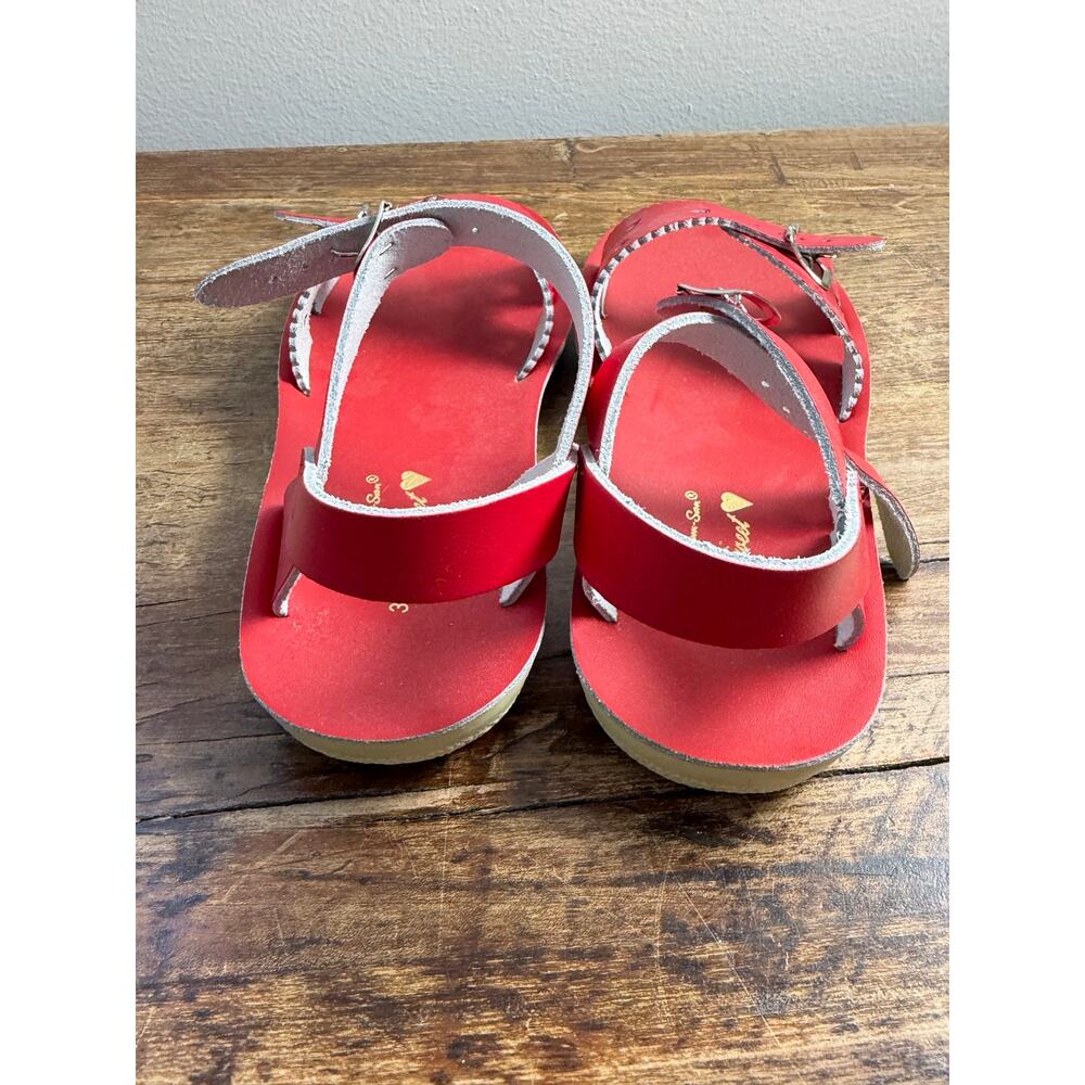 Sun-San Sweetheart Red Sandals Girl's size 3 New - Picture 6 of 7